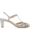 Chie Mihara Fish Scale Strappy Sandals In Grey
