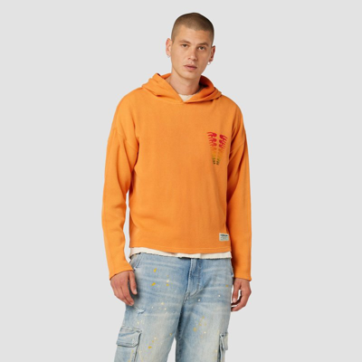 Hudson Jeans Thermal Hoodie In Orange