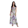 Sofia Tsereteli Dress In Floral Pattern Silk Crepon In Multicolour
