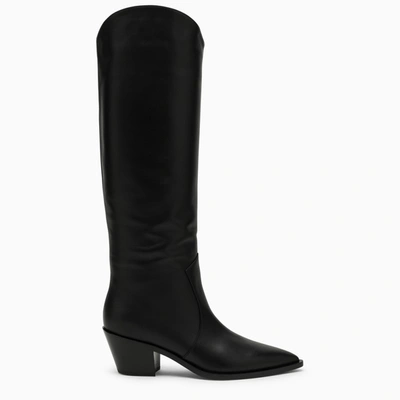 Gianvito Rossi Black Leather Boot In Nero