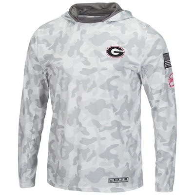 Colosseum Arctic Camo Georgia Bulldogs Oht Military Appreciation Long Sleeve Hoodie Top