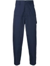 Tonello Cs High Waisted Baggy Trousers - Blue