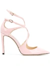 Jimmy Choo Lancer 85 Patent Leather Pumps In Pink