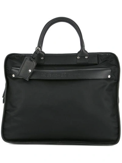 Felisi Luggage Tag Zip Closure Briefcase - Black