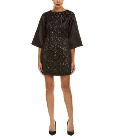 Maje Embellished Sheath Dress In Black