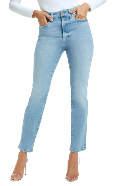 Good American Always Fits Good Classic Straight Leg Jeans In Indigo448