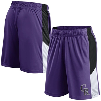 Fanatics Branded Purple Colorado Rockies Primary Logo Shorts