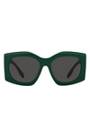 Burberry Madeline 55mm Irregular Sunglasses In Green