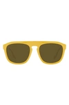 Burberry Wren 57mm Square Sunglasses In Brown / Yellow
