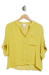 Industry Republic Clothing Airflow Elbow Sleeve Popover Shirt In Anjou Pear