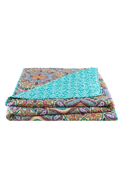 Vcny Home Yara Reversible Medallion Quilt Set In Aqua