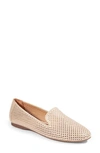Me Too Perforated Loafer In Gold Summertime Fabric