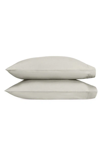 Matouk Set Of 2 Roman Hemstitch Linen Pillowcases In Paloma