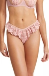 We Are Hah Fly Girl Lace Tanga In Dusty Rose