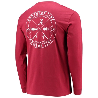 Southern Tide Crimson Alabama Crimson Tide Catch And Release Long Sleeve T-shirt