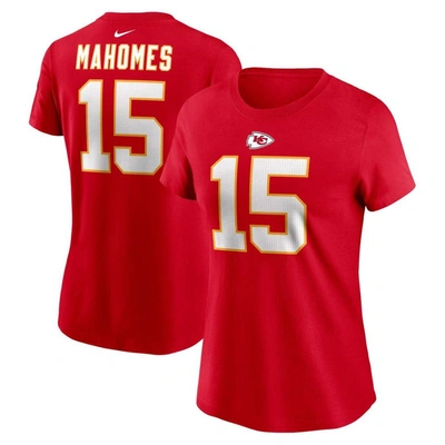 Nike Women's  Patrick Mahomes Red Kansas City Chiefs Super Bowl Lviii Patch Player Name And Number T-