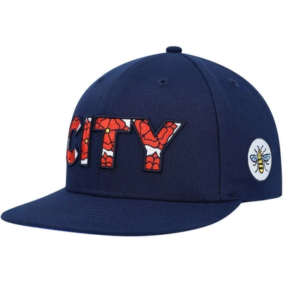 Fan Ink Navy Manchester City Bode Snapback Hat