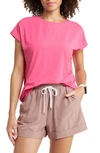 Zella Hana Studio T-shirt In Pink Caliente