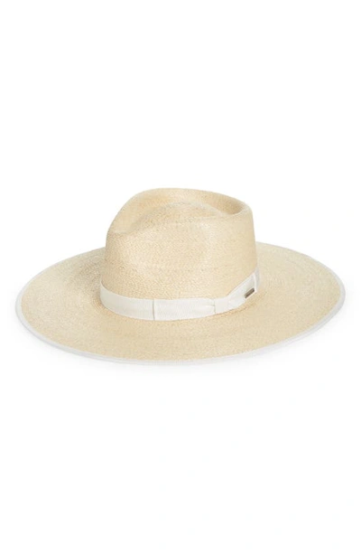 Brixton Jo Straw Rancher Hat In Natural/off White