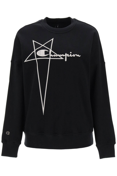 Rick Owens ' Crew Neck Sweatshirt With Logo Embroidery In New
