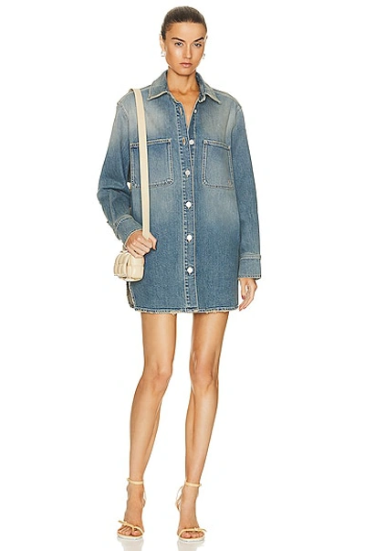 Stella Mccartney Blue Faded Denim Shirt In Light Blue