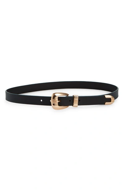 Petit Moments Etched Buckle Belt In Black