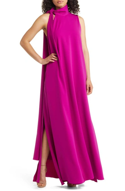 Black Halo Henna Gown In Berry Plum