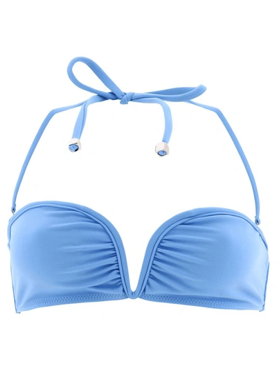 Nanushka Manou Bikini Top In Light Blue