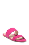 Stuart Weitzman Santorini Scallop Slide Sandal In Peonia