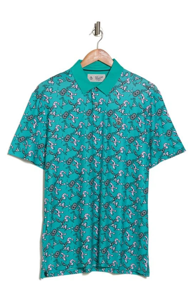 Original Penguin Shrimp Cocktail Polo In Baltic