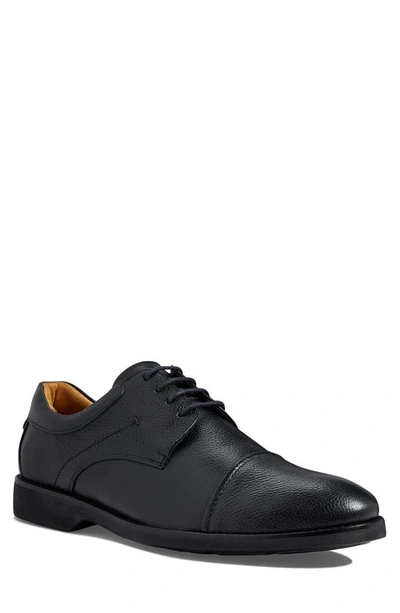 Marc Joseph New York Captoe Leather Derby In Black Burnished