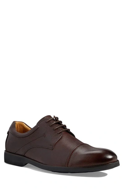 Marc Joseph New York Captoe Leather Derby In Brown Burnished