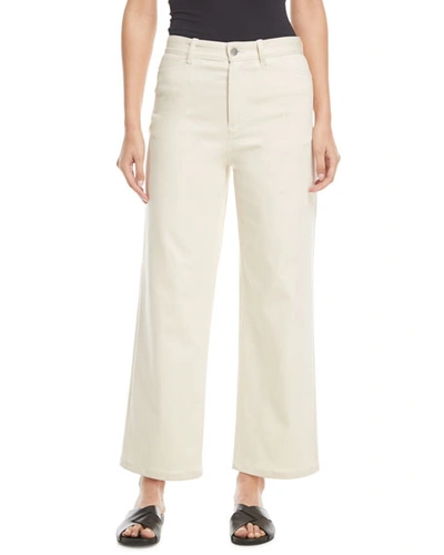 Rosetta Getty Mid-rise Wide-leg Cropped Jeans