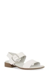 Munro Cleo Sandal In White Stingray Leather