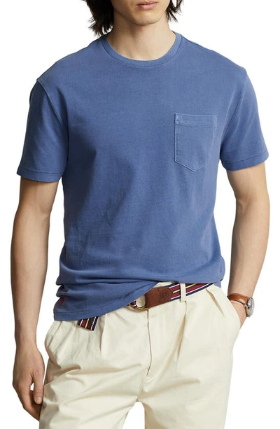 Polo Ralph Lauren Cotton Jersey Pocket T-shirt In Blue Heaven
