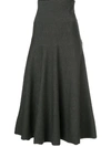 The Row Alessia Wool A-line Midi Skirt In Grey