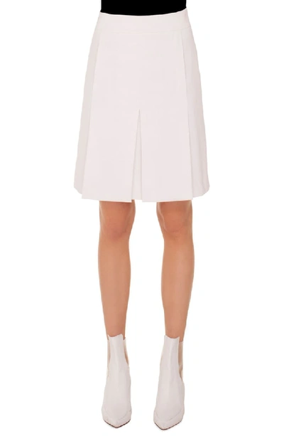 Akris Punto A-line Tricot Skirt With Side-seam Pockets In Cream
