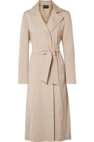 Akris Teri Single-breasted Belted Cotton-silk Gabardine Trench Coat In Beige