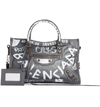 Balenciaga Classic City Aj Small Graffiti Satchel Bag In Grey Multi