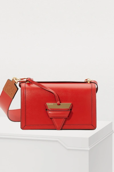 Loewe Barcelona Leather Shoulder Bag In Primary Red