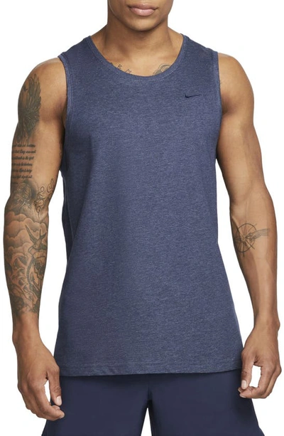 Nike Dri-fit Primary Training Tank In Obsidian Heather/heather/obsidian