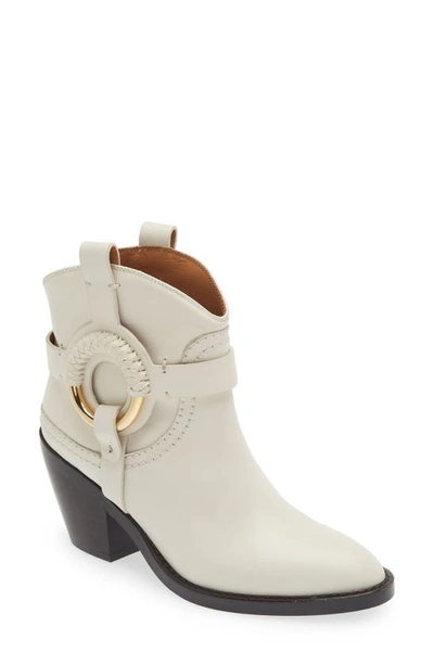 See By Chloé Hana Leather Ankle Boots In Beige
