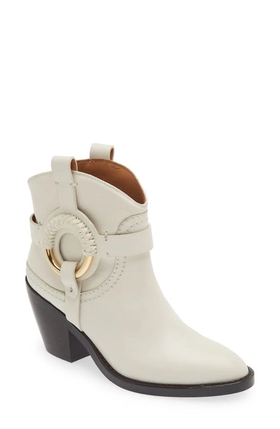 See By Chloé Hana 75mm Leather Ankle Boots In Beige