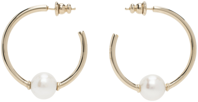Chloé Darcey Hoop Earrings In 105 Pearl
