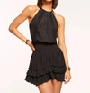 Ramy Brook Delfina Embellished Mini Dress In Black