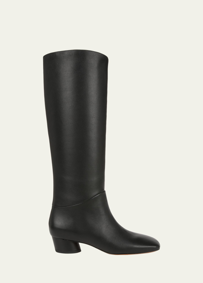 Vince Ramona Leather Knee Boots In Black
