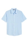 Travismathew Studebaker Regular Fit Short Sleeve Shirt In Placid Blue