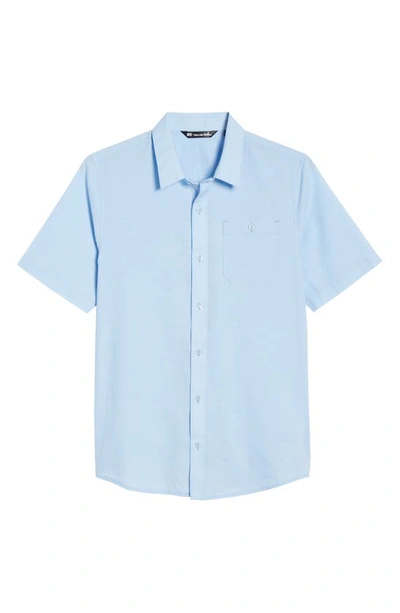 Travismathew Studebaker Regular Fit Short Sleeve Shirt In Placid Blue