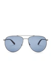 Ferragamo 60mm Aviator Sunglasses In Dark Gun
