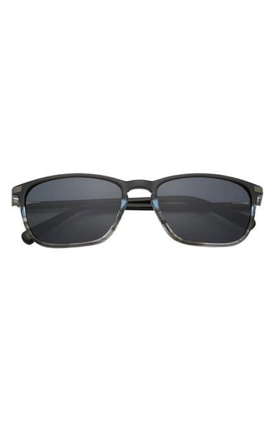 Ted Baker 55mm Polarized Rectangular Sunglasses In Slate